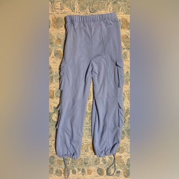 Women's Blue Cargo Joggers - Picture 2 of 3